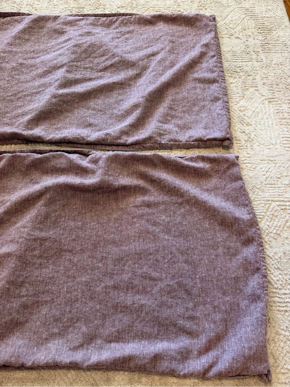 Under the Canopy King Linen Lyocell Pillow Shams Mauve Purple Set of 2